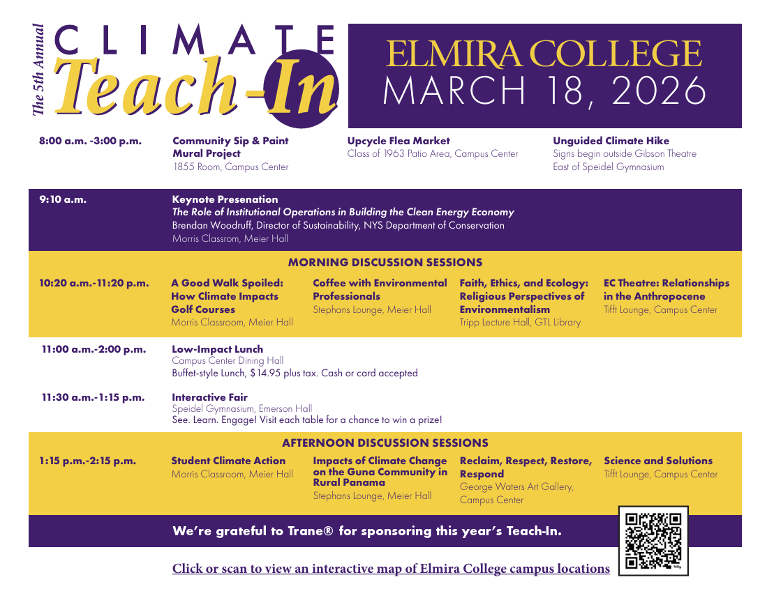 Graphic with information on Climate Teach-In